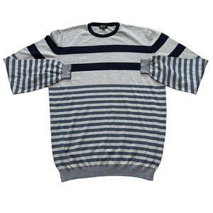 Codice Italian Gray and Blue Striped Sweater Size 56 (L)